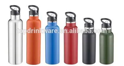 double wall insulated stainless steel hydro flask with sraw
