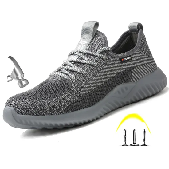 New Plus Size Men's Outdoor Steel Toe Anti Smashing Safety Shoes Men Comfortable Puncture Proof Work Shoes Boots