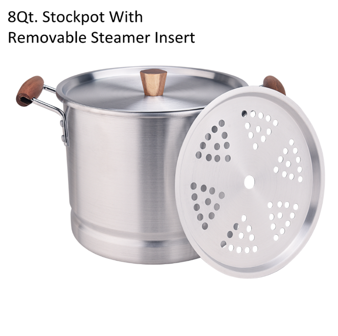 8qt Stockpot With Removable Steamer Insert