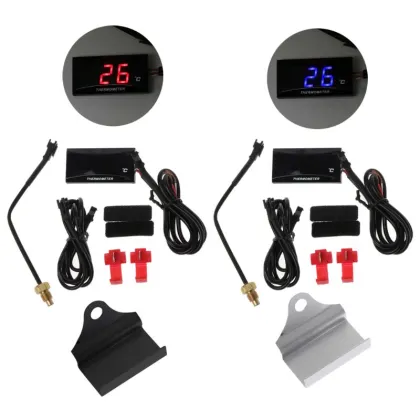 Universal Motorcycle LCD Digital Thermometer Instrument Water Temp Meter Gauge For KOSO Yamaha Racing Scooter W91F