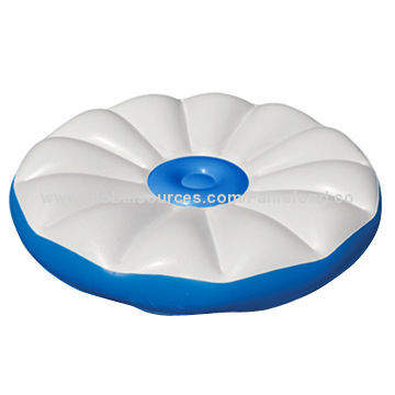 Inflatable island floating lounger, bird nest shape