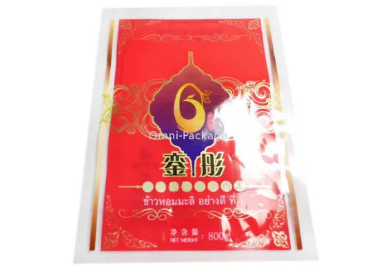 Opp / Ny / Pe 800g Rice Plastic Food Packaging Bags With Gravure Printing
