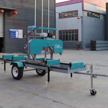Portable 31 Inch Band Sawmill with 15HP Engine and Wheels