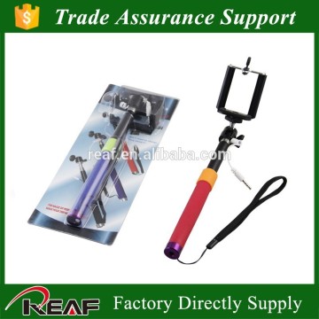 Wired Cable Take Selfie Monopod,waterproof bluetooth selfie stick