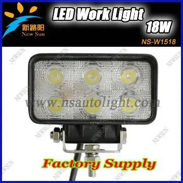 18W led work light exterior lighting;offroad work light flood & Spot
