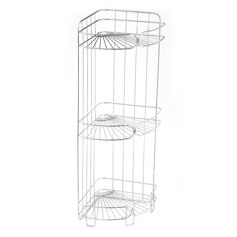 Kitchen bathroom storage rack with basket