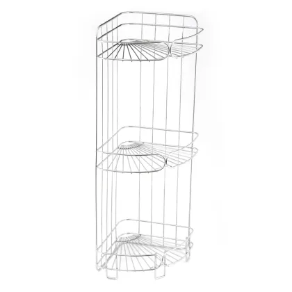Kitchen bathroom storage rack with basket