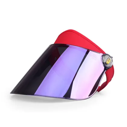Purple mirror laser uv hard visor hat