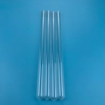 Custom High Purity Quartz Glass Test Tubes - End Closed, Transparent, Various Sizes