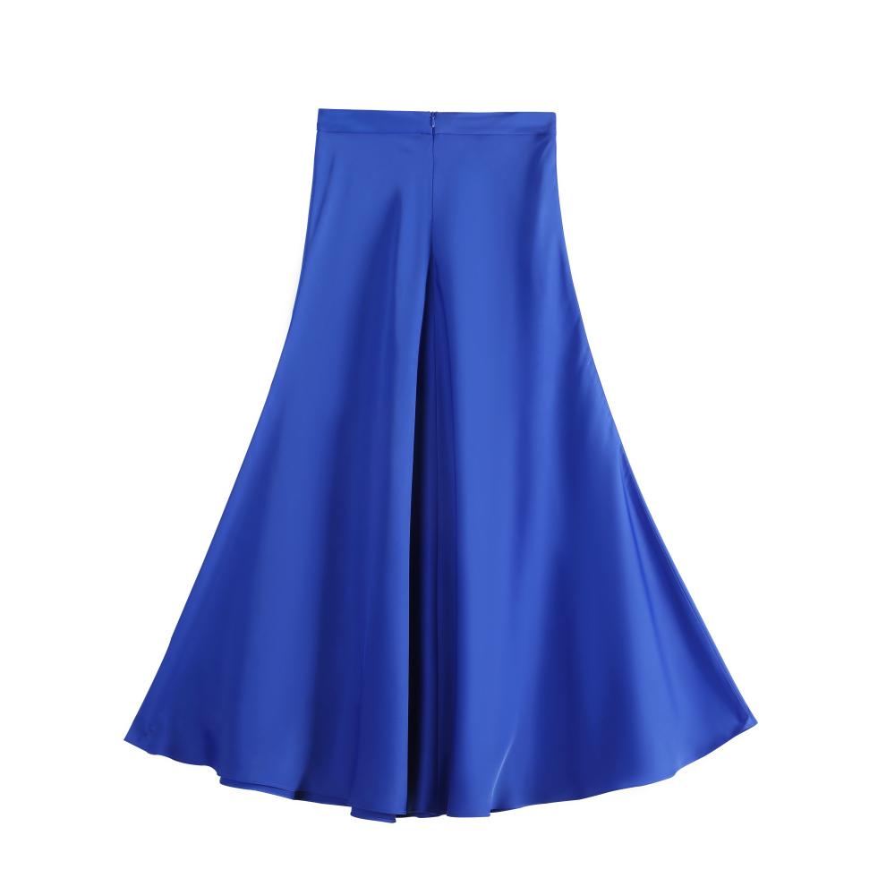 Satin Mermaid Midi Skirt