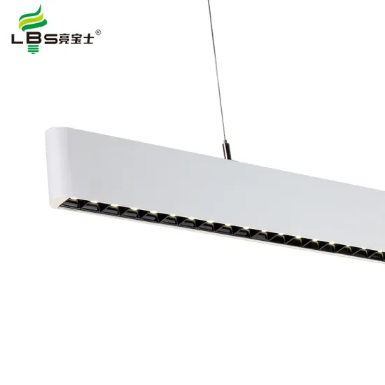 Architectural White 36W LED Office Pendant Lamp: Indoor Suspended Linear Lighting Fixtures