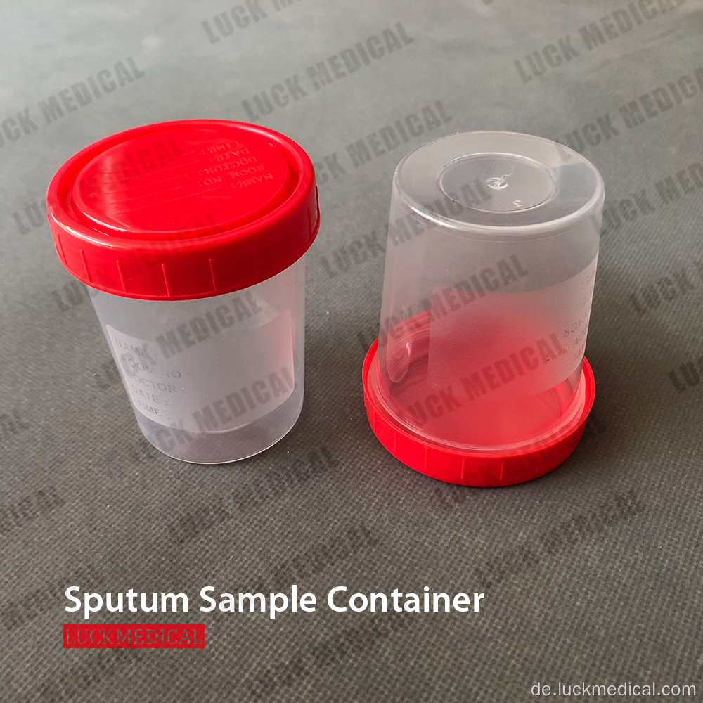 Breitem Mund-Sputum-Behälter für den Covid-19-Test