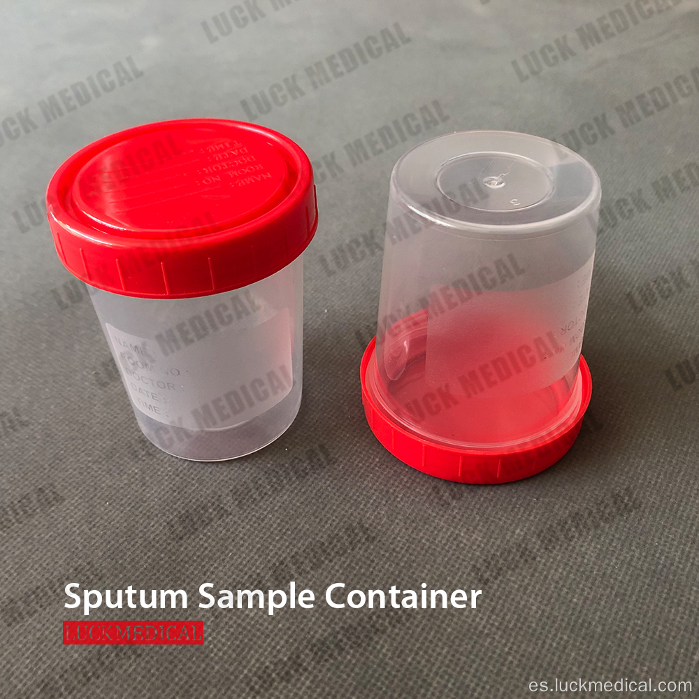 Covid Test Sputum Collection Cup con tapa