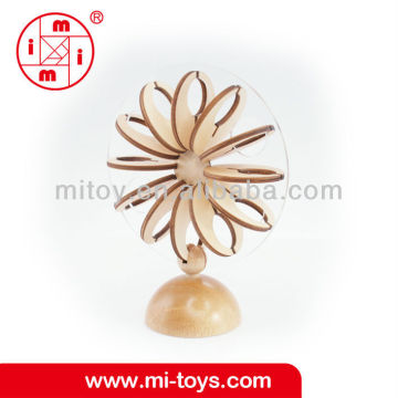 factory product ICTI certification wooden iq 3d puzzle toy game UFO