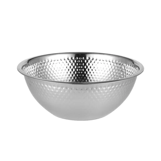 Elegant Hammered Design Non-slip Large Capacity Mixing Bowl