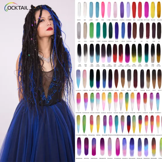 Japanese Kaneka fiber pre stretched braiding hair, jumbo braid synthetic hair in stock