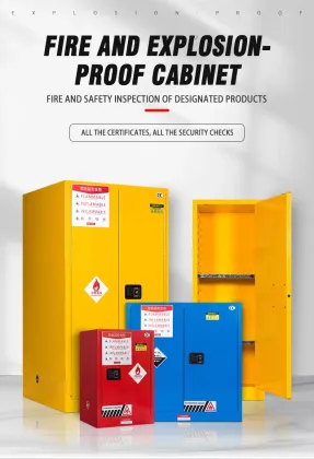 Large-capacity Explosion-proof Chemical Storage Cabinet with Movable Shelves for Gas Cylinder Safety