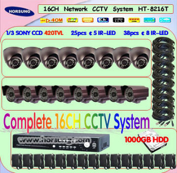 16CH H.264 DVR CCTV Camera Systems HT-8216T