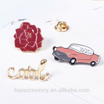 TLP61013-50 Fashion Rose Flower Car Cool Metal Brooch Pins Button Pins Jeans Bag Decoration Gift Wholesale