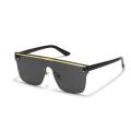 Rimless square sunglasses one piece large frame personality sunglasses