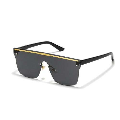 Gafas de sol cuadradas sin borde de una pieza Gafas de sol de personalidad grande