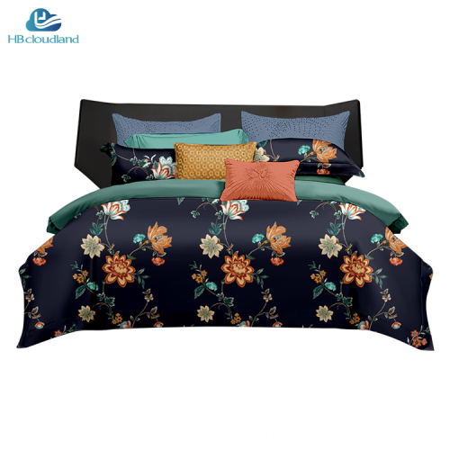 Cloudland Areta Printed Designer Cotton Duvet Cover Set Queen Size 3 Pieces