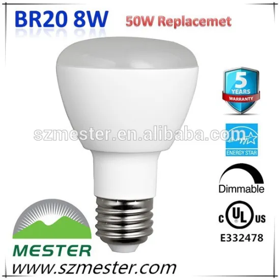 550lm 8w UL/cUL br20 led lamps bulb led br20 led r20 bulb 5000k