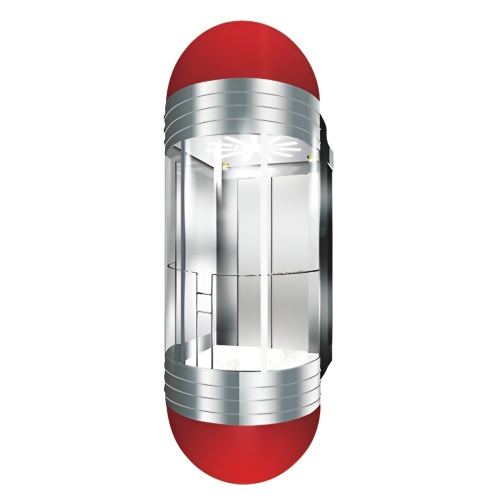 800kg Golden Mirror Capsule Elevator for 10 Persons