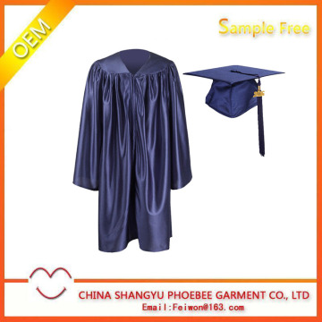 Navy children graduation gown cap and tassels