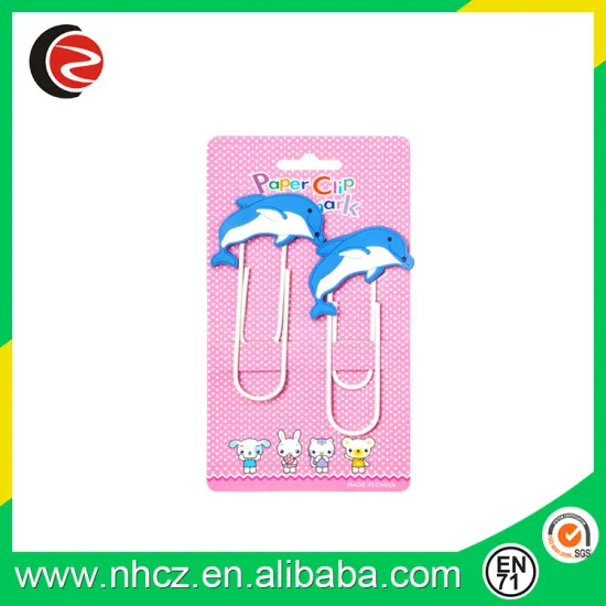 animal shaped soft pvc bookmark with customize