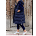 Womens Thick Hooded Sleeveless Long Coats Jacket