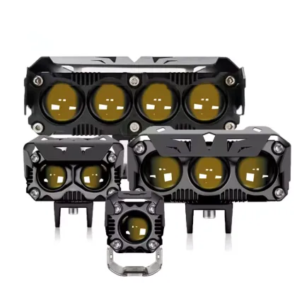 Xenplus 60W 6000K Waterproof Fog Spotlight - Dual Color Flashing Motorcycle Lighting System