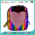 Love Heart rainbow color laser backpack