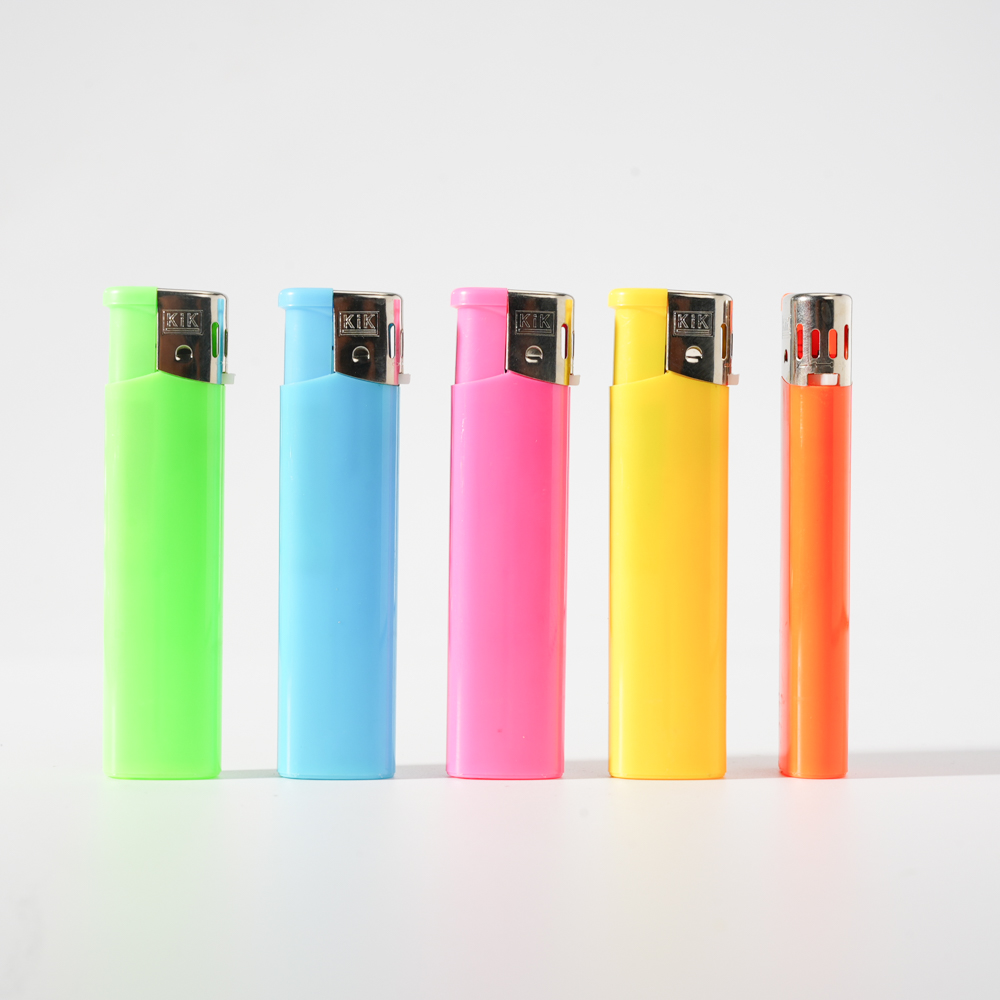 Soft Flame Five Color Plastic Piezo Lighter