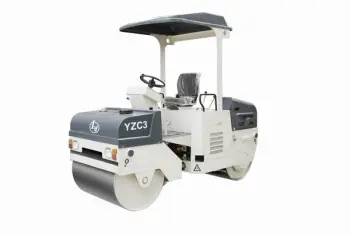 3ton double drum vibratory road roller