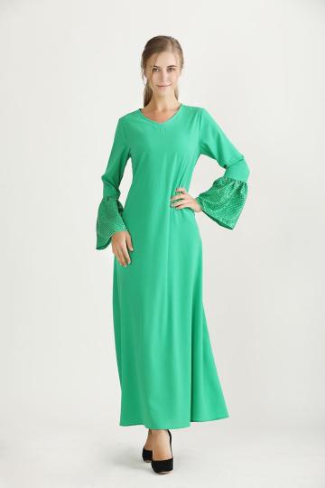 Medium Casual Flared Long Sleeve Dress