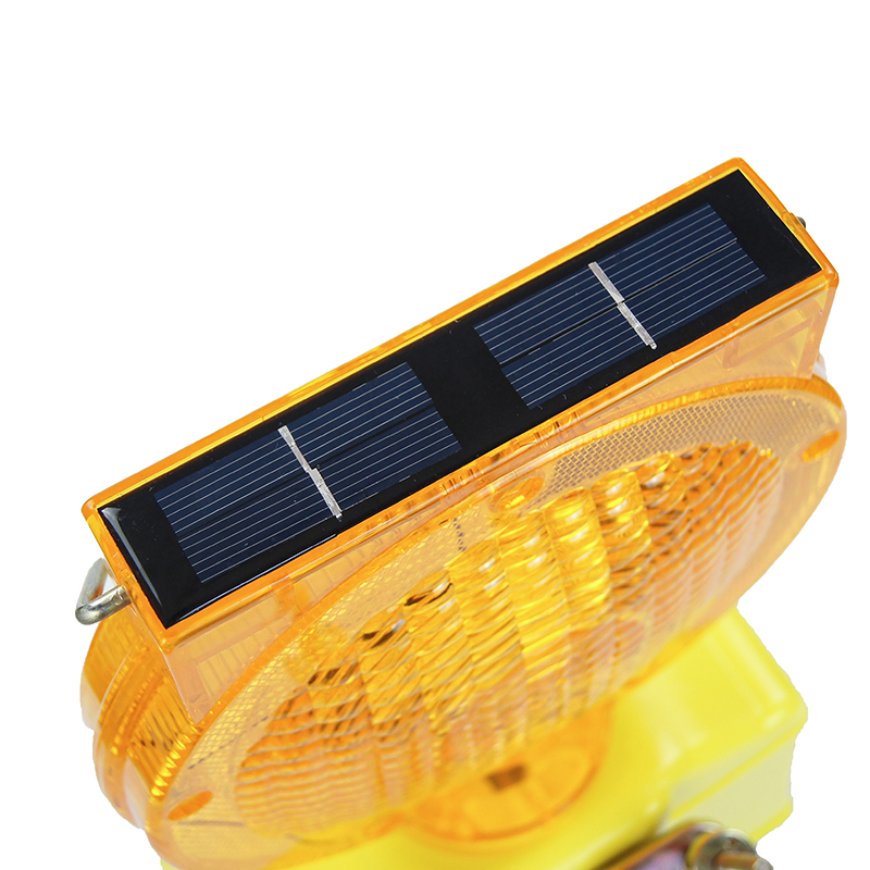 led solar traffic warning flashing barricade light