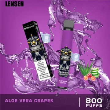 800 Puffs Aloe Vera uva Tube Vape Pen