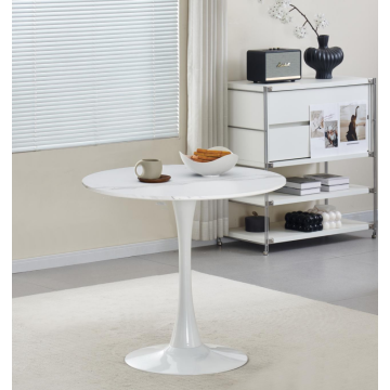 Sala de estar de mesa redonda minimalista