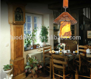 Newest modern bamboo and Resin chandelier pendant lamp light
