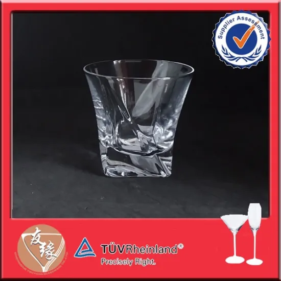 OEM handmade 10oz square base whiskey glass