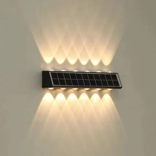 Solar IP65 LED Wall Light - 12w/10w Outdoor Fancy Decorative Up Down Light