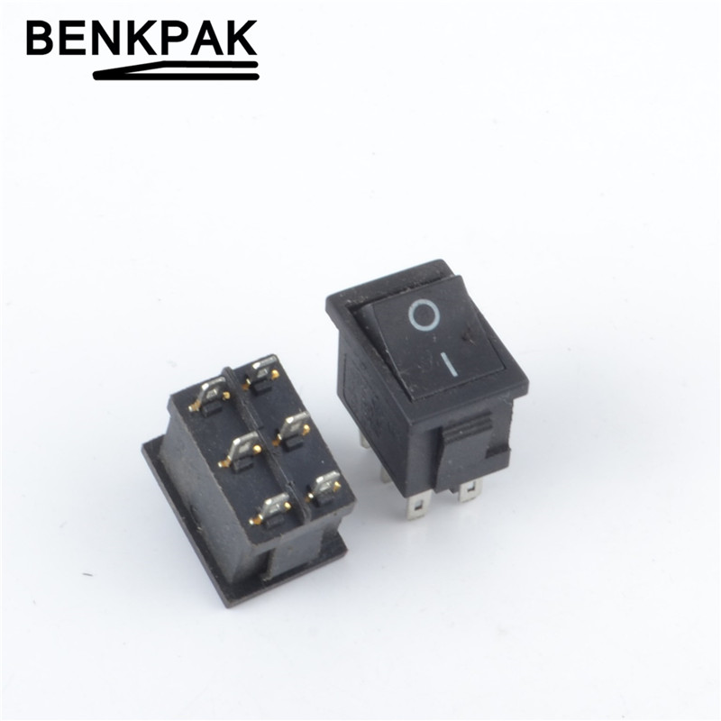 5pcs rocker switch ,6 pins,ON-ON 21*15