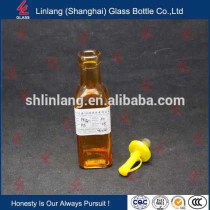 food grade camellia oil bottle glass with handle