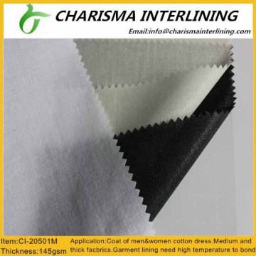 Collar woven fusible(adhesive)cotton interlining 20501M