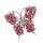 Strawberry Quartz Butterfly Decoration Healing Crystal Chip Beads Ornament Home Decor Gifts