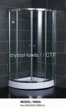High Quality Polished Silver Round Shower Enclosure 