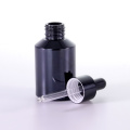 15ml black oblique shoulder glass dropper bottle