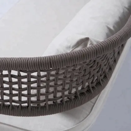 Outdoor Garden Balcony Rope Chair with Arm