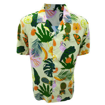 Custom Rayon Summer Beach Printing Aloha Shirts
